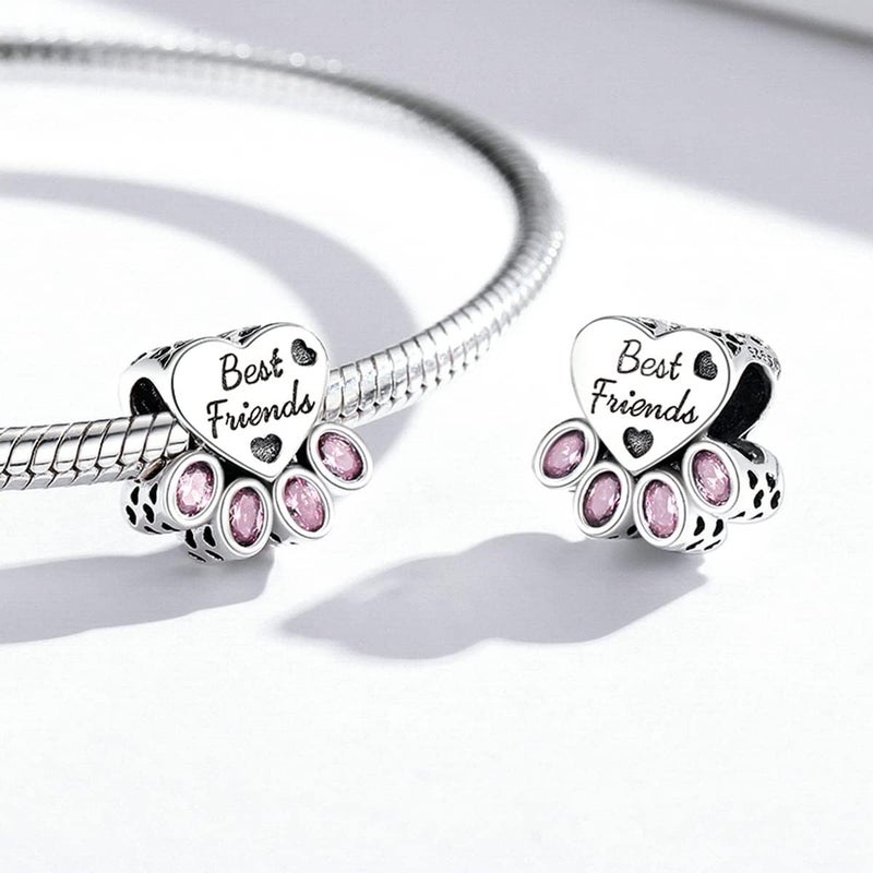 VOROCO Store 925 Sterling Silver Love Heart Charm for Charm Bracelet, Christmas Mother's Day Birthday Perfect Jewelry Gifts for Mom Grandma Daughter Friend Sister - Image 2